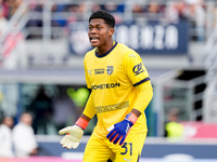 Zion Suzuki of Parma Calcio 1903 looks on during the Serie A Enilive match between Bologna FC and Parma Calcio 1903 at Stadio Renato Dall'Ar...