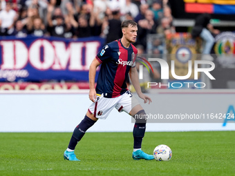 Sam Beukema of Bologna FC during the Serie A Enilive match between Bologna FC and Parma Calcio 1903 at Stadio Renato Dall'Ara on October 06,...