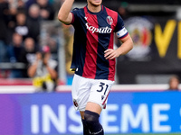 Sam Beukema of Bologna FC during the Serie A Enilive match between Bologna FC and Parma Calcio 1903 at Stadio Renato Dall'Ara on October 06,...