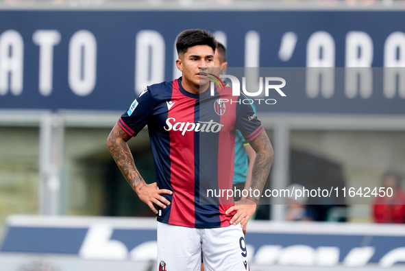 Santiago Castro of Bologna FC looks dejected during the Serie A Enilive match between Bologna FC and Parma Calcio 1903 at Stadio Renato Dall...