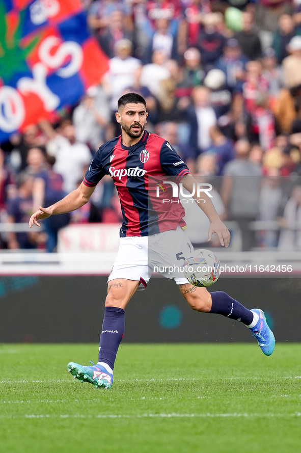 Martin Erlic of Bologna FC during the Serie A Enilive match between Bologna FC and Parma Calcio 1903 at Stadio Renato Dall'Ara on October 06...