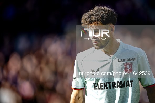 FC Twente forward Mitchell van Bergen plays during the match between Feyenoord and Twente at the Feyenoord stadium De Kuip for the Dutch Ere...