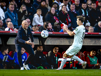 FC Twente trainer Joseph Oosting is present during the match between Feyenoord and Twente at the Feyenoord stadium De Kuip for the Dutch Ere...