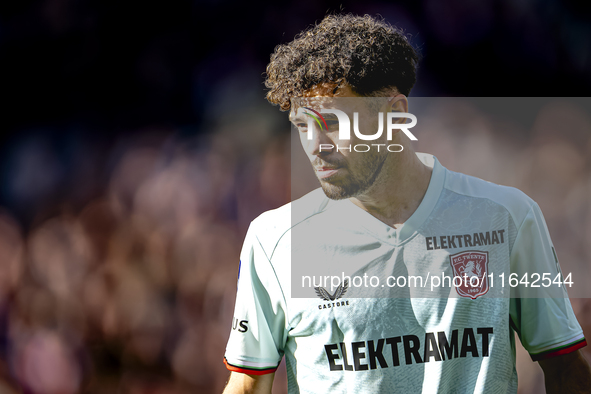 FC Twente forward Mitchell van Bergen plays during the match between Feyenoord and Twente at the Feyenoord stadium De Kuip for the Dutch Ere...