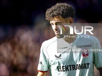 FC Twente forward Mitchell van Bergen plays during the match between Feyenoord and Twente at the Feyenoord stadium De Kuip for the Dutch Ere...