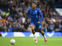 Wesley Fofana of Chelsea runs with the ball during the Premier League match between Chelsea and Nottingham Forest at Stamford Bridge in Lond...