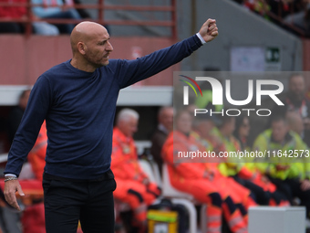 Davide Possanzini is the head coach of Mantova 1911 during the Italian Serie B soccer championship match between Mantova Calcio 1911 and Bre...