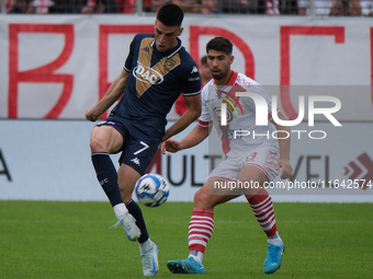 Ante Matteo Juric of Brescia Calcio FC controls the ball during the Italian Serie B soccer championship football match between Mantova Calci...