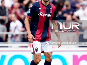 Martin Erlic of Bologna FC during the Serie A Enilive match between Bologna FC and Parma Calcio 1903 at Stadio Renato Dall'Ara on October 06...