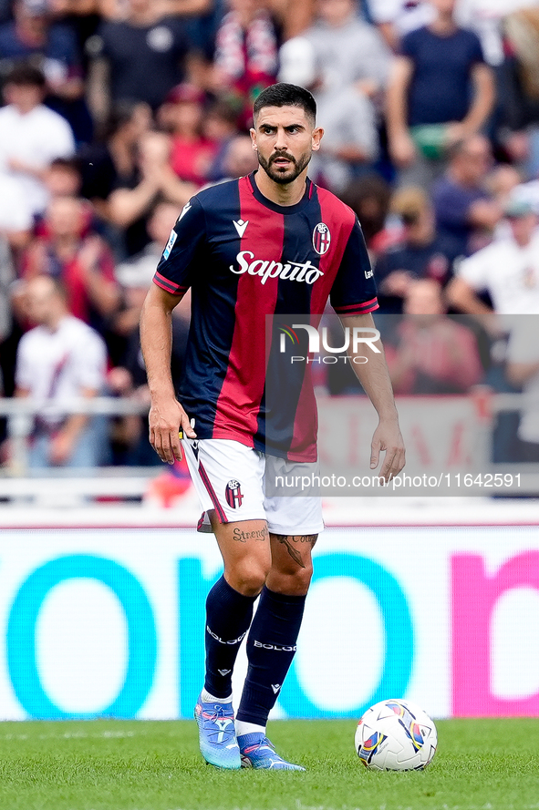 Martin Erlic of Bologna FC during the Serie A Enilive match between Bologna FC and Parma Calcio 1903 at Stadio Renato Dall'Ara on October 06...