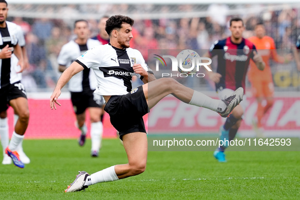 Botond Balogh of Parma Calcio 1903 controls the ball during the Serie A Enilive match between Bologna FC and Parma Calcio 1903 at Stadio Ren...