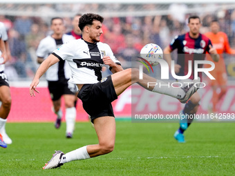 Botond Balogh of Parma Calcio 1903 controls the ball during the Serie A Enilive match between Bologna FC and Parma Calcio 1903 at Stadio Ren...