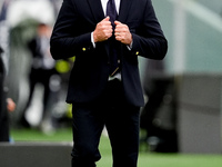 Fabio Pecchia head coach of Parma Calcio 1903 looks on during the Serie A Enilive match between Bologna FC and Parma Calcio 1903 at Stadio R...