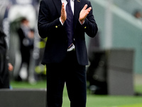 Fabio Pecchia head coach of Parma Calcio 1903 gestures during the Serie A Enilive match between Bologna FC and Parma Calcio 1903 at Stadio R...