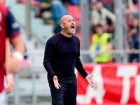 Fabio Pecchia head coach of Parma Calcio 1903 yells during the Serie A Enilive match between Bologna FC and Parma Calcio 1903 at Stadio Rena...