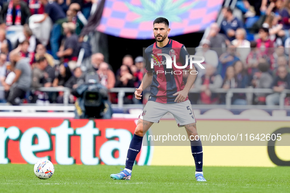 Martin Erlic of Bologna FC during the Serie A Enilive match between Bologna FC and Parma Calcio 1903 at Stadio Renato Dall'Ara on October 06...