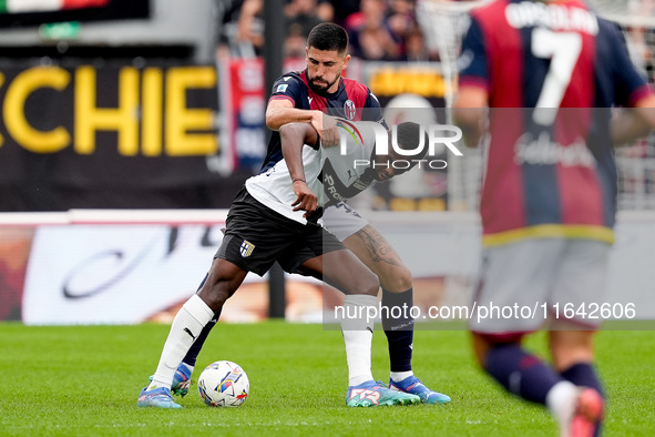 Martin Erlic of Bologna FC during the Serie A Enilive match between Bologna FC and Parma Calcio 1903 at Stadio Renato Dall'Ara on October 06...