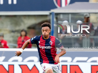 Dan Ndoye of Bologna FC during the Serie A Enilive match between Bologna FC and Parma Calcio 1903 at Stadio Renato Dall'Ara on October 06, 2...