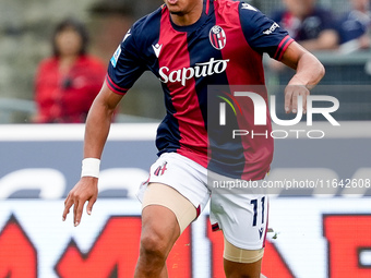 Dan Ndoye of Bologna FC during the Serie A Enilive match between Bologna FC and Parma Calcio 1903 at Stadio Renato Dall'Ara on October 06, 2...