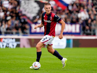 Emil Holm of Bologna FC during the Serie A Enilive match between Bologna FC and Parma Calcio 1903 at Stadio Renato Dall'Ara on October 06, 2...