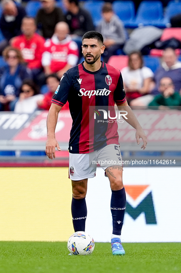 Martin Erlic of Bologna FC during the Serie A Enilive match between Bologna FC and Parma Calcio 1903 at Stadio Renato Dall'Ara on October 06...