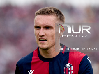 Michel Aebischer of Bologna FC looks on during the Serie A Enilive match between Bologna FC and Parma Calcio 1903 at Stadio Renato Dall'Ara...