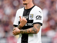 Dennis Man of Parma Calcio 1903 looks on during the Serie A Enilive match between Bologna FC and Parma Calcio 1903 at Stadio Renato Dall'Ara...