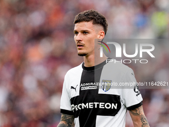 Dennis Man of Parma Calcio 1903 looks on during the Serie A Enilive match between Bologna FC and Parma Calcio 1903 at Stadio Renato Dall'Ara...