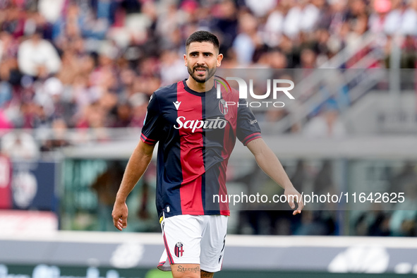 Martin Erlic of Bologna FC looks on during the Serie A Enilive match between Bologna FC and Parma Calcio 1903 at Stadio Renato Dall'Ara on O...