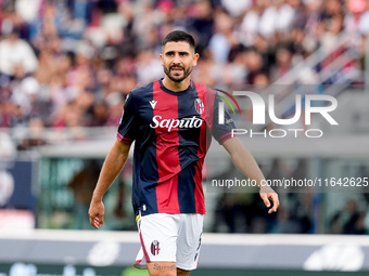 Martin Erlic of Bologna FC looks on during the Serie A Enilive match between Bologna FC and Parma Calcio 1903 at Stadio Renato Dall'Ara on O...