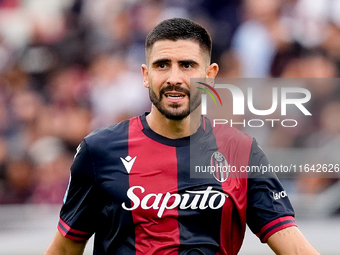 Martin Erlic of Bologna FC looks on during the Serie A Enilive match between Bologna FC and Parma Calcio 1903 at Stadio Renato Dall'Ara on O...