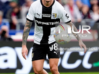 Dennis Man of Parma Calcio 1903 during the Serie A Enilive match between Bologna FC and Parma Calcio 1903 at Stadio Renato Dall'Ara on Octob...