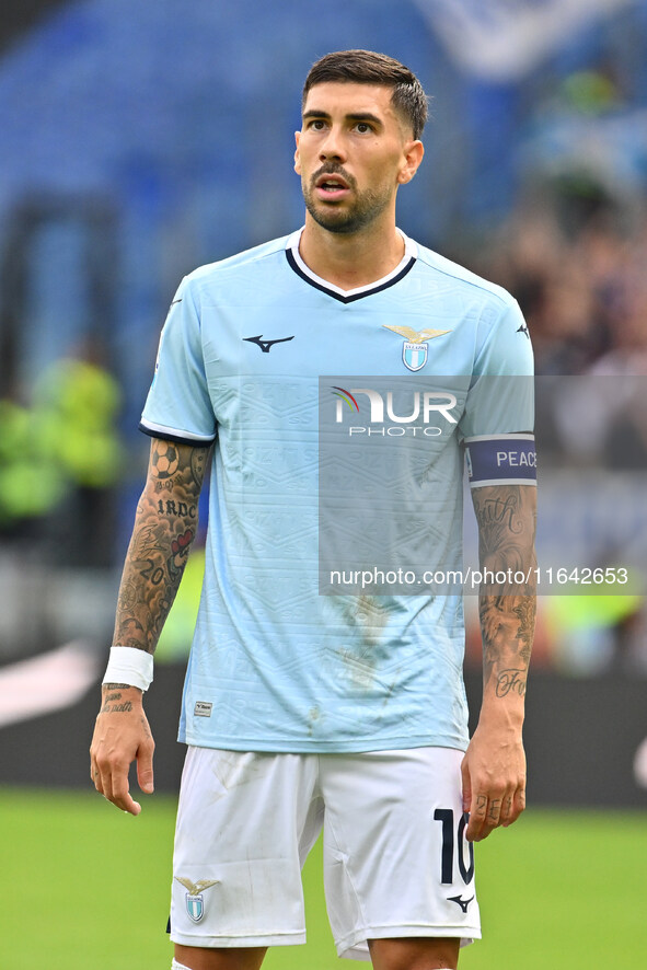 Mattia Zaccagni of S.S. Lazio during the 7th day of the Serie A Championship between S.S. Lazio and Empoli F.C. at the Olympic Stadium in Ro...