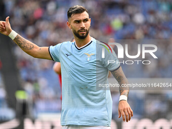 Valentin Castellanos of S.S. Lazio participates in the 7th day of the Serie A Championship between S.S. Lazio and Empoli F.C. at the Olympic...