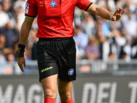 Referee Giovanni Ayroldi officiates during the 7th day of the Serie A Championship between S.S. Lazio and Empoli F.C. at the Olympic Stadium...