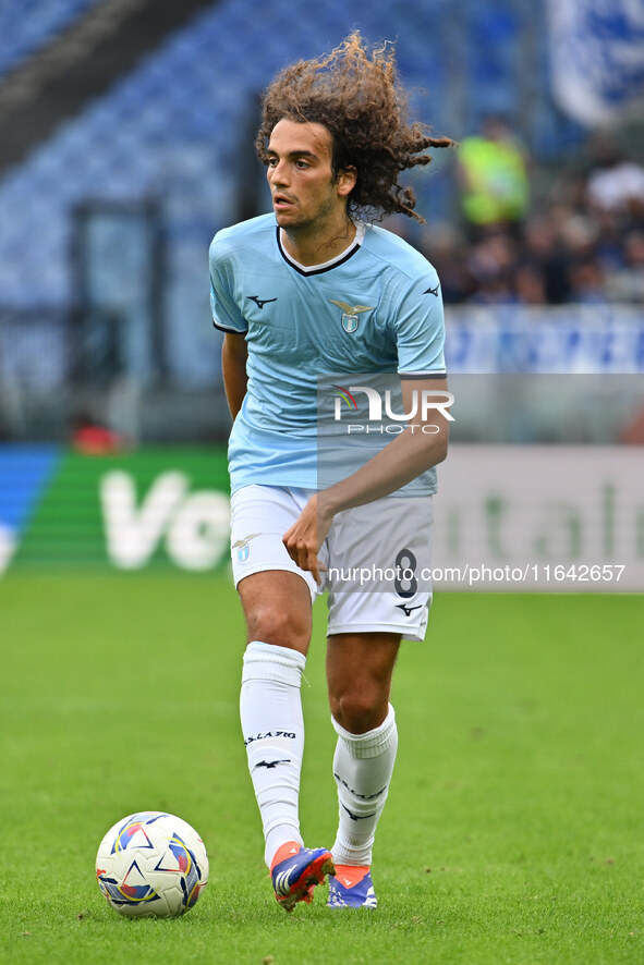 Matteo Guendouzi of S.S. Lazio is in action during the 7th day of the Serie A Championship between S.S. Lazio and Empoli F.C. at the Olympic...