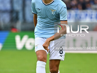 Matteo Guendouzi of S.S. Lazio is in action during the 7th day of the Serie A Championship between S.S. Lazio and Empoli F.C. at the Olympic...