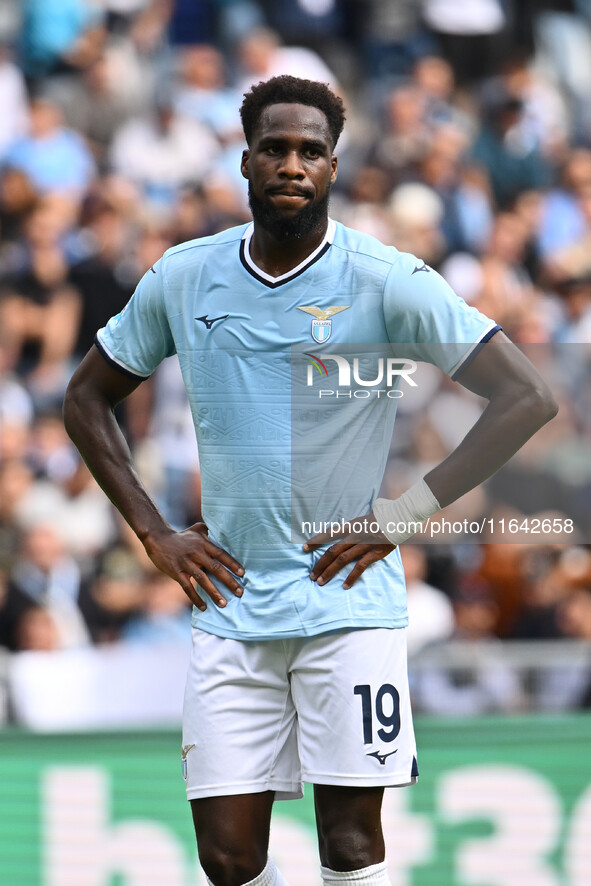 Boulaye Dia of S.S. Lazio participates in the 7th day of the Serie A Championship between S.S. Lazio and Empoli F.C. at the Olympic Stadium...