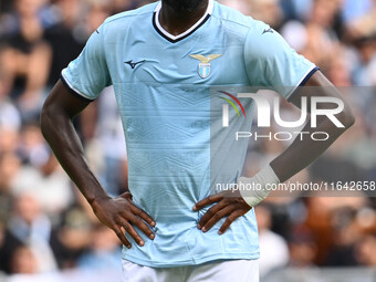 Boulaye Dia of S.S. Lazio participates in the 7th day of the Serie A Championship between S.S. Lazio and Empoli F.C. at the Olympic Stadium...