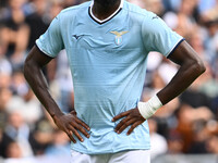 Boulaye Dia of S.S. Lazio participates in the 7th day of the Serie A Championship between S.S. Lazio and Empoli F.C. at the Olympic Stadium...