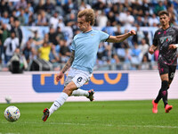 Nicolo Rovella of S.S. Lazio is in action during the 7th day of the Serie A Championship between S.S. Lazio and Empoli F.C. at the Olympic S...