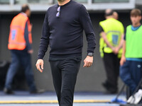 Roberto D'Aversa coaches Empoli F.C. during the 7th day of the Serie A Championship between S.S. Lazio and Empoli F.C. at the Olympic Stadiu...