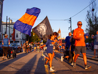 Cincinnati supporters gather before the start of the Major League Soccer match between FC Cincinnati and Orlando City SC at TQL Stadium in C...