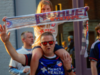 Cincinnati supporters gather before the start of the Major League Soccer match between FC Cincinnati and Orlando City SC at TQL Stadium in C...