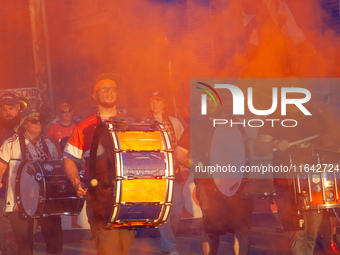 Cincinnati supporters gather before the start of the Major League Soccer match between FC Cincinnati and Orlando City SC at TQL Stadium in C...