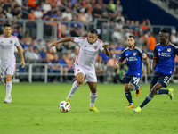 Orlando attacker, Luis Muriel, is seen during the Major League Soccer match between FC Cincinnati and Orlando City SC at TQL Stadium in Cinc...