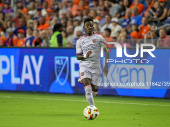 Orlando midfielder Ivan Angulo appears during the Major League Soccer match between FC Cincinnati and Orlando City SC at TQL Stadium in Cinc...