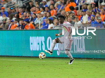 Orlando midfielder Ivan Angulo appears during the Major League Soccer match between FC Cincinnati and Orlando City SC at TQL Stadium in Cinc...