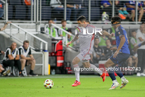 Orlando defender Kyle Smith is seen during the Major League Soccer match between FC Cincinnati and Orlando City SC at TQL Stadium in Cincinn...