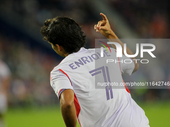 Orlando attacker, Ramiro Enrique, celebrates a first-half goal during the Major League Soccer match between FC Cincinnati and Orlando City S...